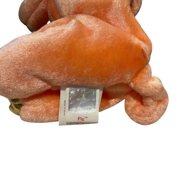 TY BEANIE Zodiac Collection Pig Gold Hooves Peach Body Plush Stuffed Animal 6.5" - Picture 6 of 8